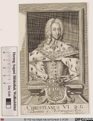 Bildnis Christian VI., König von Dänemark und Norwegen, Herzog von Schleswig und Holstein (reg. 1730-46)