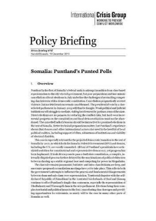 Somalia : Puntland’s punted polls