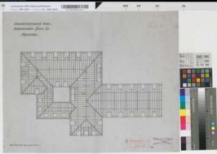 Empfangsgebäude auf Bahnhof Hamm, Blatt 6: Sparrenlage, M. 1:100 Hge, Sknr.: 2, Fanr.: 1, Bunr.: 11