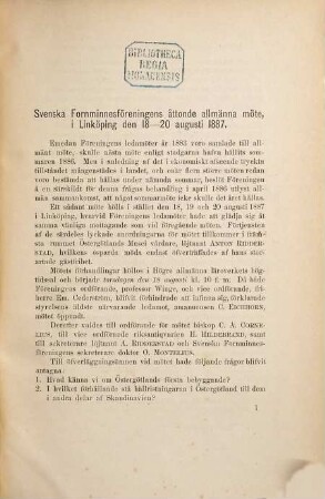 Svenska Fornminnesföreningens tidskrift. 7. 1888/90