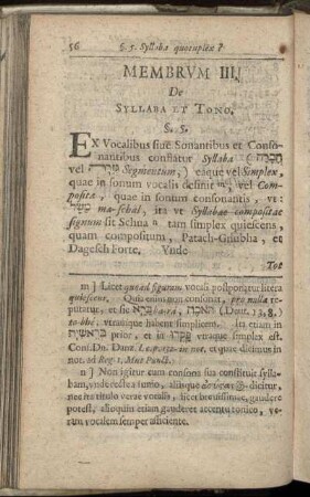 Membrum III. De Syllaba Et Tono.