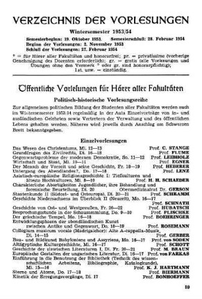 Öffentliche Vorlesungen