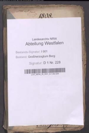 Abstellung aller einseitigen Holzfällungen von Seiten der geistlichen Korporationen und milden Stiftungen