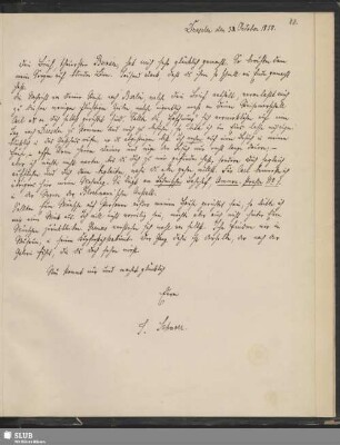 Bl. 88: SvC, Julius an Bunsen, Dresden, 30.10.1858