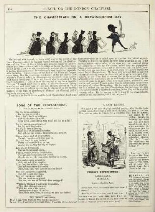 The chamberlain on a drawing-room day; Persons represented