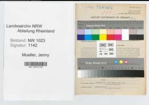 Entnazifizierung Jenny Mueller , geb. 13.02.1898 (Lehrerin)