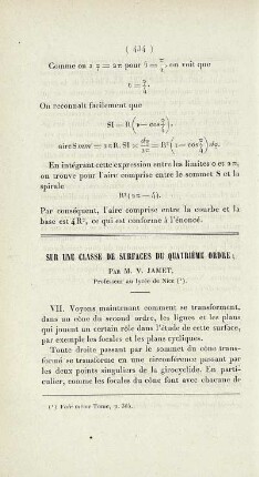 Sur une classe de surfaces du quatrième ordre.