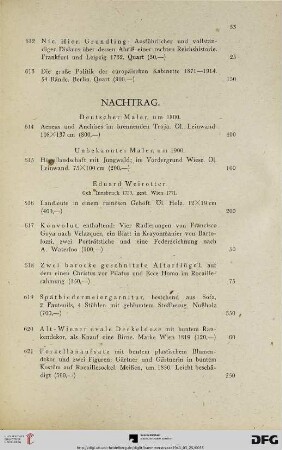 Nachtrag (Nr. 614-626)