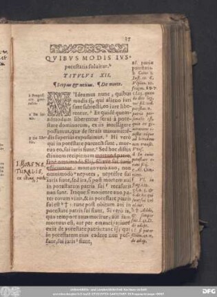Quibus Modis Ius potestatis solvitur. Titulus XII.