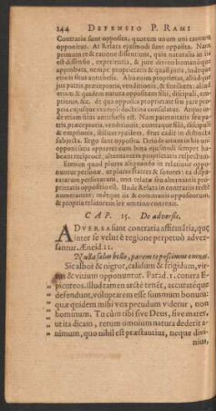 Cap. 15. De adversis.