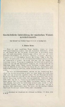 Geschichtliche Entwicklung der nautischen Winkelmessinstrumente
