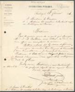 Brief von Joseph Duval-Jouve an Gottlieb August Herrich-Schaeffer