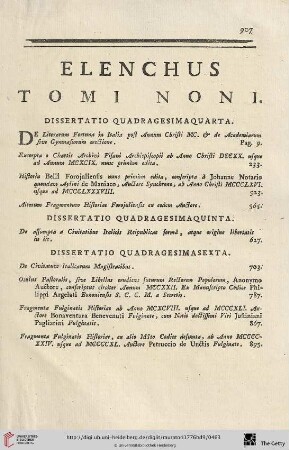 Elenchus tomi noni
