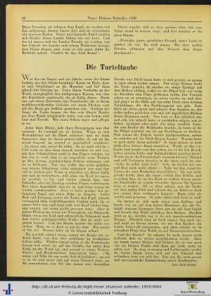 Die Turteltaube.