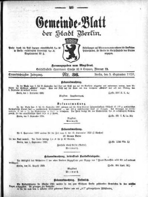1920,36: Nr. 36, 5. September 1920