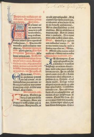 Proprium de tempore. Ordinarium missae.