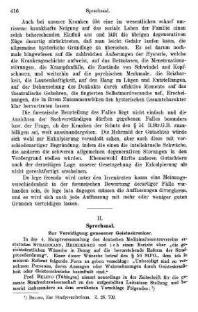416-418, Zur Vereidigung genesener Geisteskranker