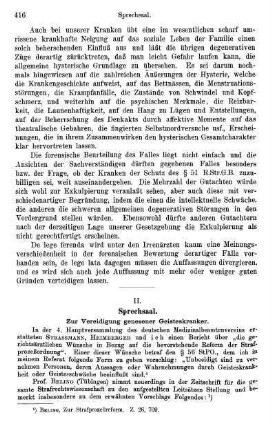 416-418, Zur Vereidigung genesener Geisteskranker