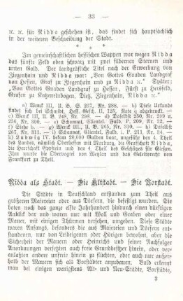 Nidda als Stadt. - Die Altstadt. - Die Vorstadt.