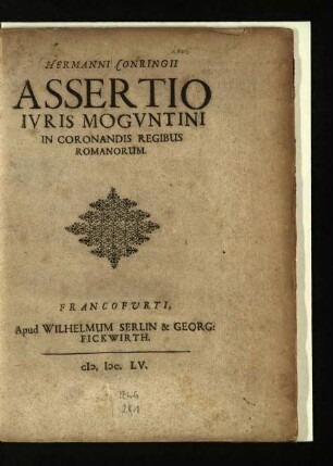 Assertio iuris Moguntini in coronandis regibus Romanorum