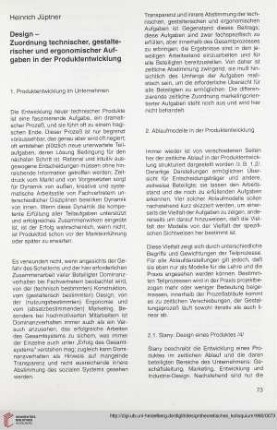 Design - Zuordnung technischer, gestalterischer und ergonomischer Aufgaben in der Produktentwicklung