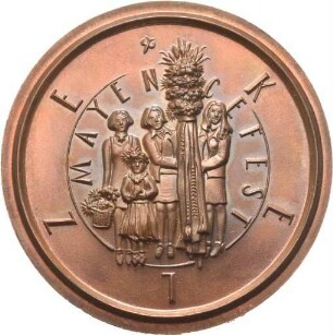 Medaille von Victor Huster auf das 300-jährige Hugenotten-Jubiläum und das Mayencefest in Kelze
