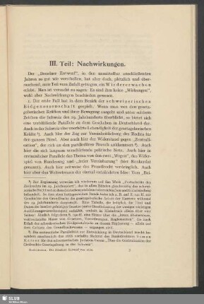 III. Teil: Nachwirkungen