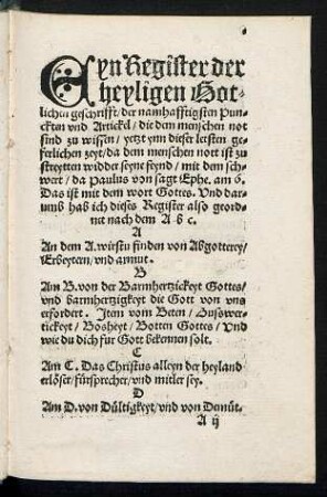 Eyn Register der heyligen gottlichen Geschrifft ...