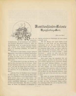 Familienhäuser-Colonie Nymphenburg-Gern : ein praktischer Versuch zur Lösung der volkswirthschaftlichen Frage des Familienhauses ; Heilmann & Littmann, Architekten u. Baumeister, München