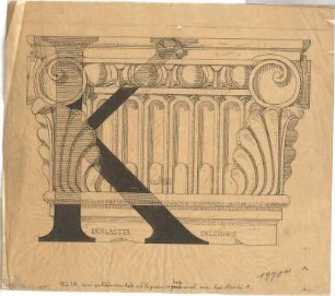 Stegmann, Carl von; Zeichnungen für Publikationen - Eckpilaster (Ansicht)