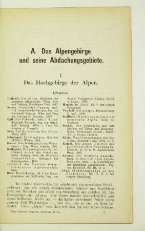 I. Das Hochgebirge der Alpen