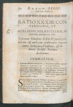 Ratio XXXIII. Conversionis, Et Nota XXXIII. ...