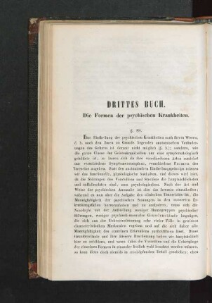 Drittes Buch. Die Formen der psychischen Krankheiten
