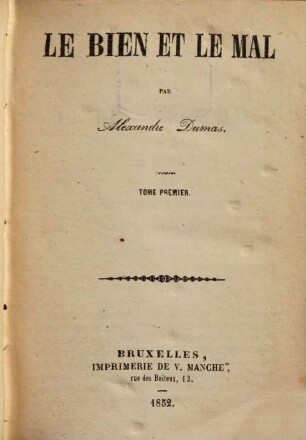 Le bien et le mal, 1