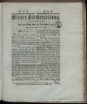 Das 46. Stück vom 13. November 1789.