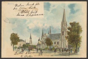 Ansichtskarte Kaiser Friedrichplatz mit Garnisonkirche [3/4]