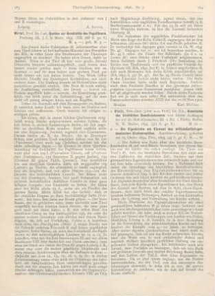 183-184 [Rezension] Mirbt, Carl, Quellen zur Geschichte des Papstthums