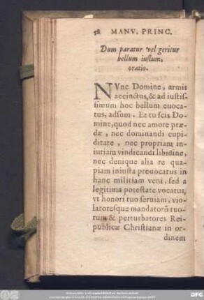Duum paratur vel geritur bellum iustum, oratio.