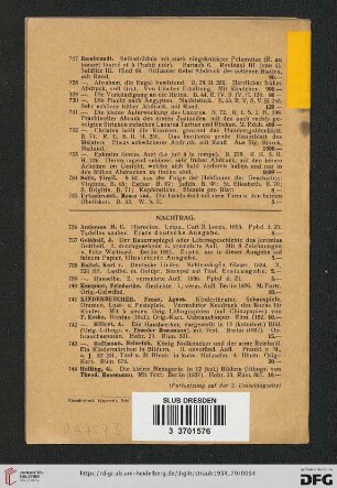 Nachtrag (Nr. 736-744)