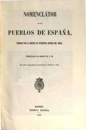 Nomenclátor de los pueblos de España
