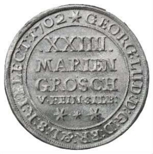 Fundmünze, 24 Mariengroschen (2/3 Taler), 1702