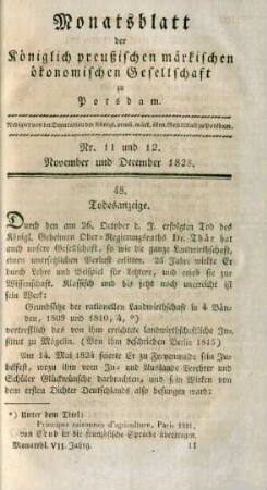Nr. 11 und 12. November und December 1828.