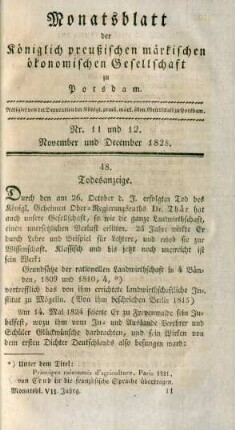 Nr. 11 und 12. November und December 1828.