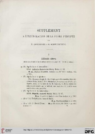 2: Supplément à l'illustration de la flore d'Égypte