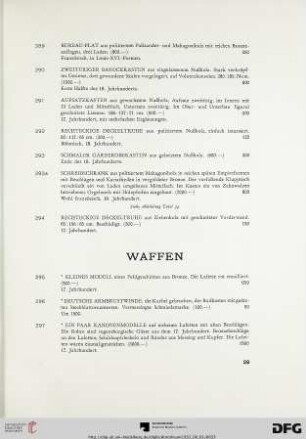 Waffen (Nr. 295-301)