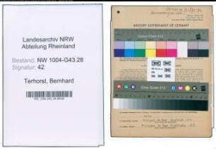 Entnazifizierung Bernhard Terhorst , geb. 03.07.1912 (Strassenwaerter)