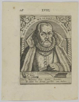 Bildnis des Matthaeus Wesenbecius