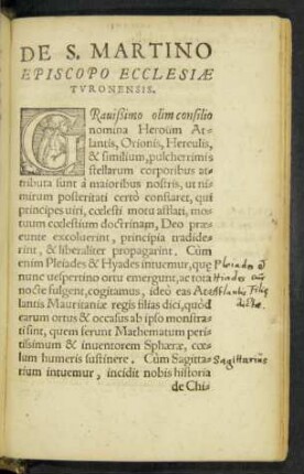 De S. Martino Episcopo Ecclesiae Turonensis.