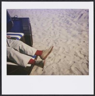 Wolfram Siebeck auf einem Strandkorb auf Sylt
