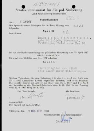 Schlotterbeck, Luise